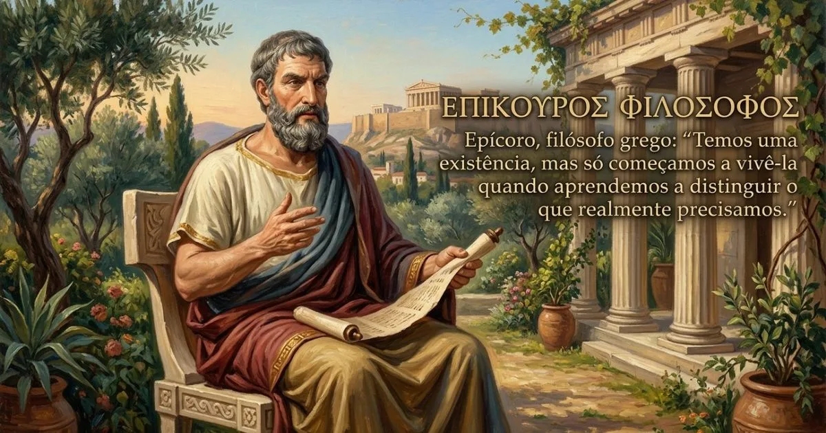 A filosofia de Epicuro sobre desejos, consumo e paz interior