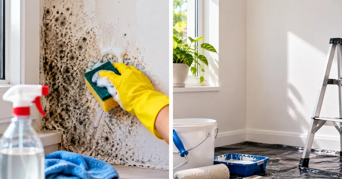 Como remover mofo da parede antes de renovar a pintura