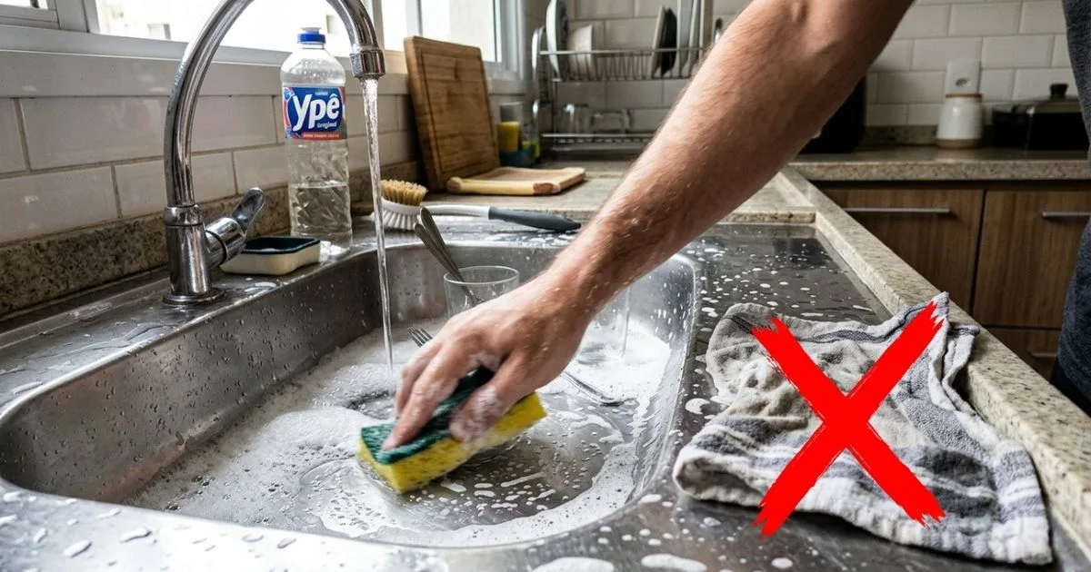 Pia de cozinha exige limpeza e sanitização, não apenas enxágue