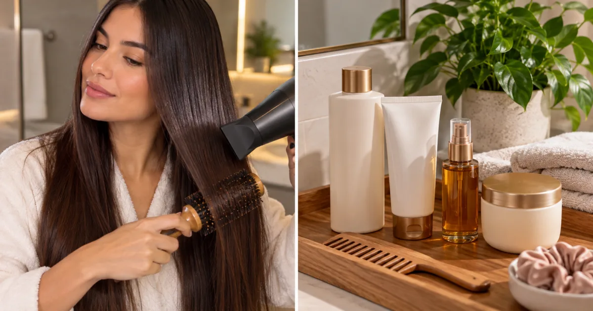 Rotina simples ajuda a manter o cabelo liso alinhado e com menos frizz