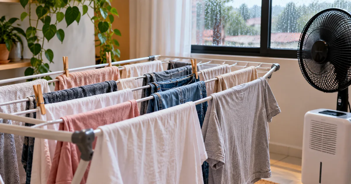Como evitar o cheiro de roupa mal seca dentro de casa