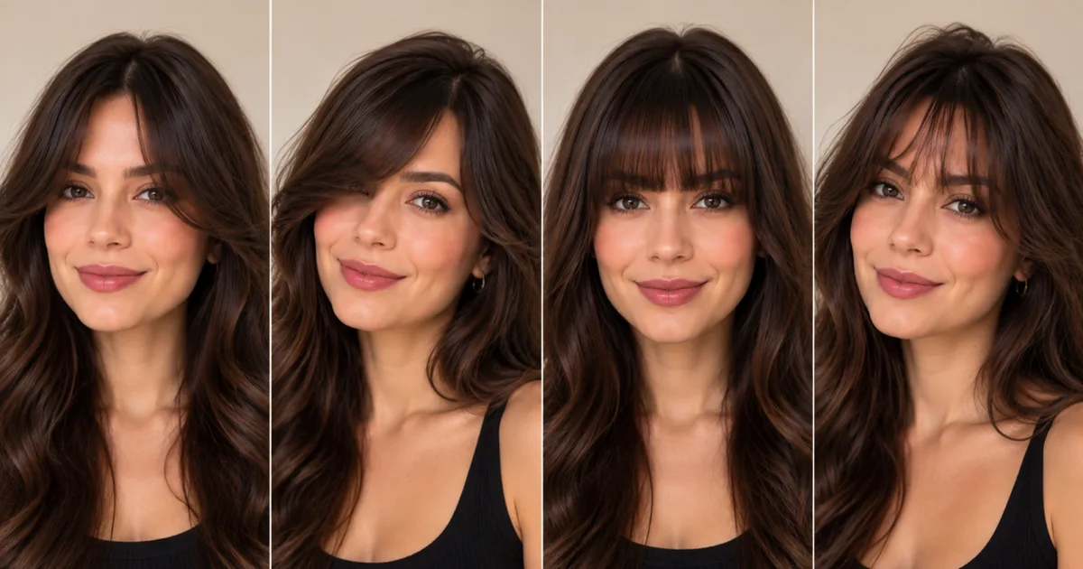 Como o penteado da franja muda a percepção do formato do rosto