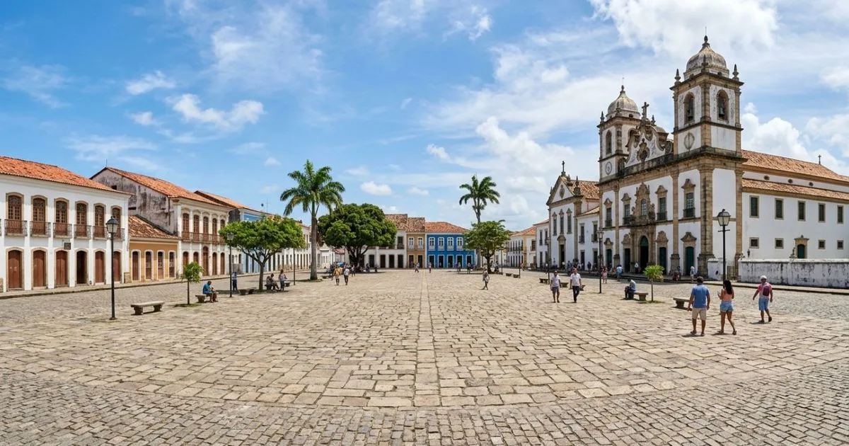 Praça São Francisco reúne traços portugueses e espanhóis em São Cristóvão