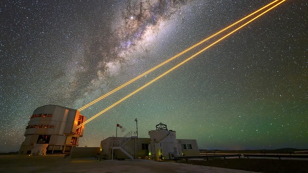 VLT usa lasers para ajustar imagens do Universo afetadas pela atmosfera