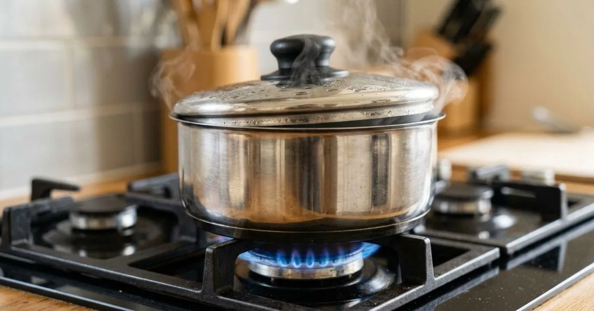 Tampar a panela ajuda a conservar calor e reduzir o uso de energia