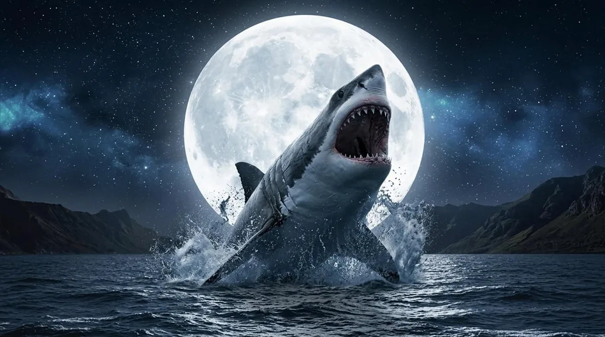 Fases mais iluminadas da Lua coincidem com mais incidentes com tubarões