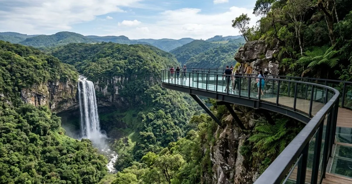 Novo mirante do Parque do Caracol oferece vista em diferentes níveis
