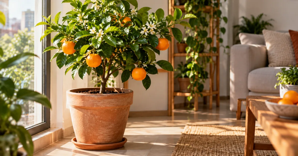 Laranjeira em vaso: escolha, luz e cuidados para cultivar dentro de casa