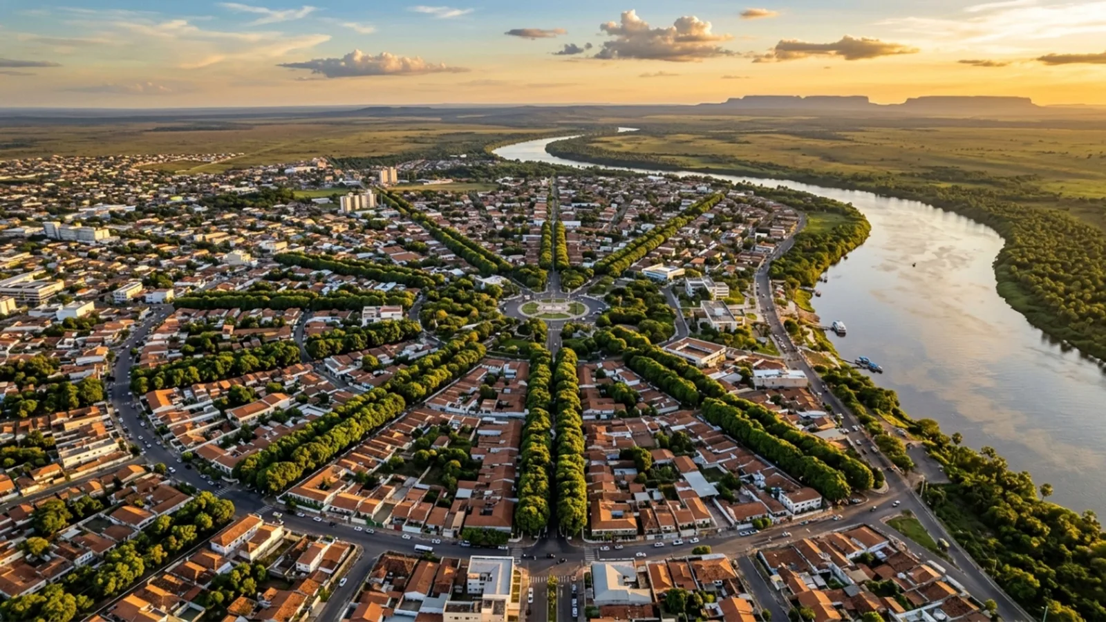 Boa Vista revela do alto o traçado radial da única capital brasileira no Hemisfério Norte