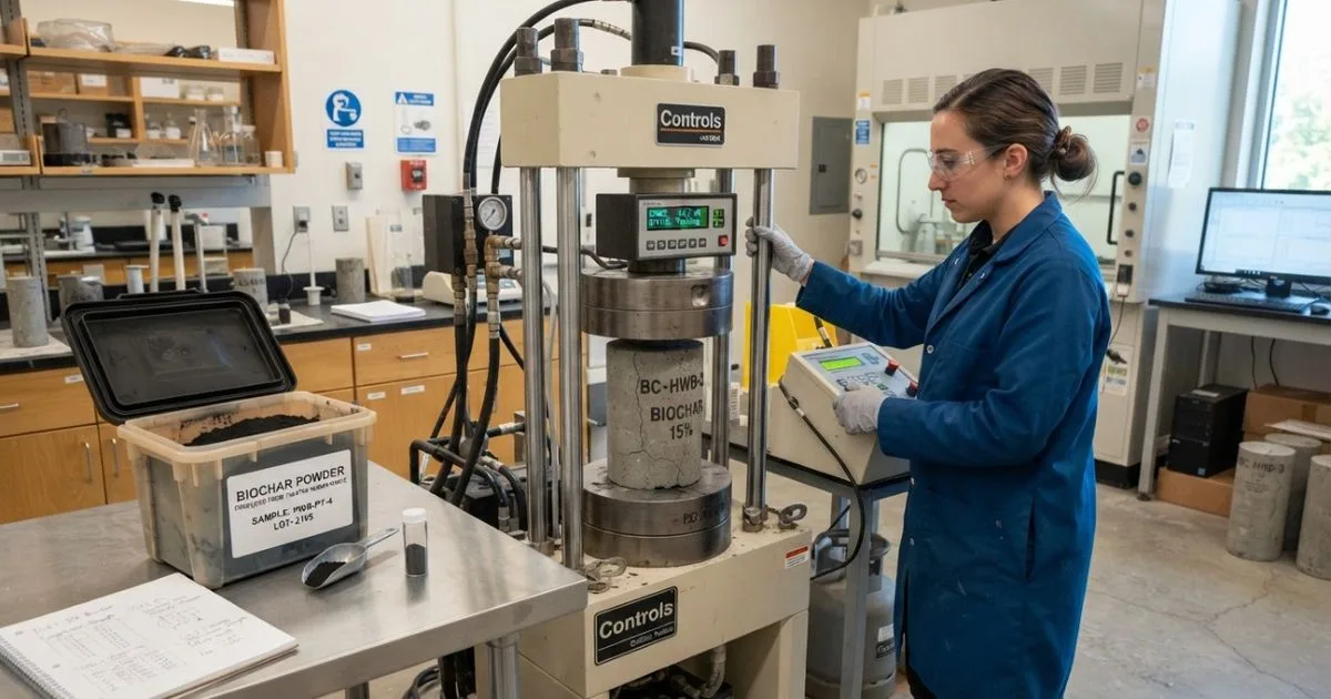 Biochar produzido de resíduos humanos é testado em concreto mais sustentável