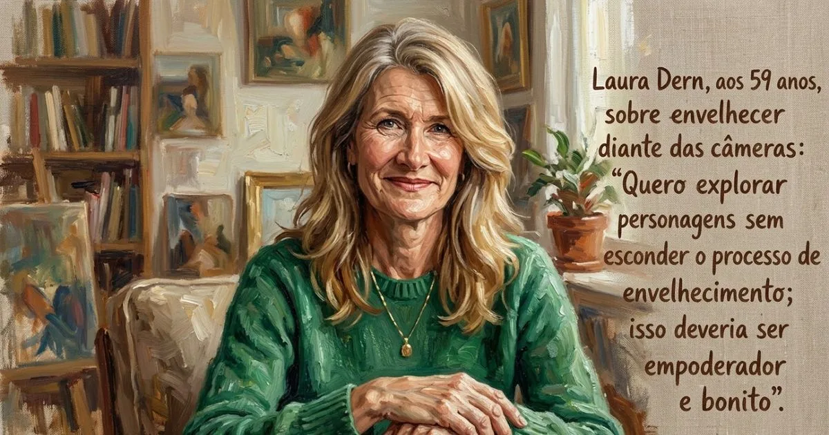 Laura Dern defende personagens que mostram o envelhecimento sem disfarces