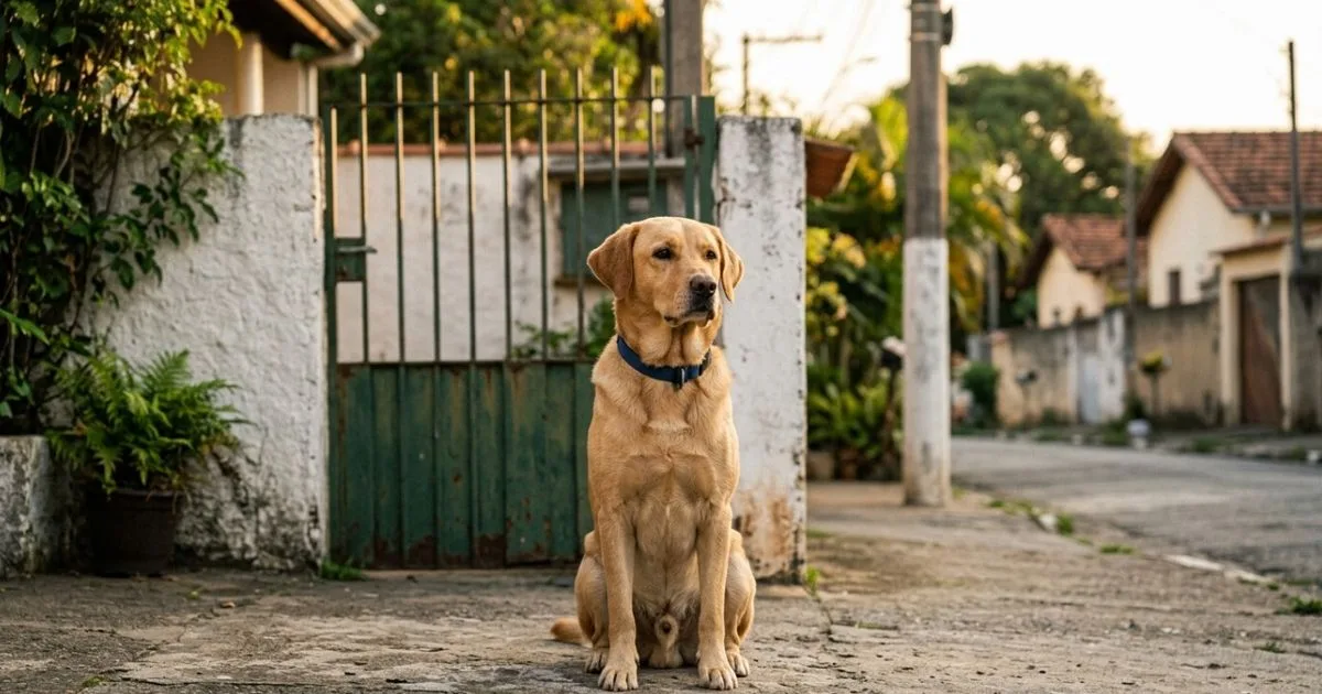 Cão leva homem até companheiro preso após onze tardes diante de um portão