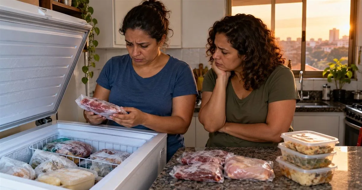 Falta de energia expõe riscos de guardar compras no freezer da irmã