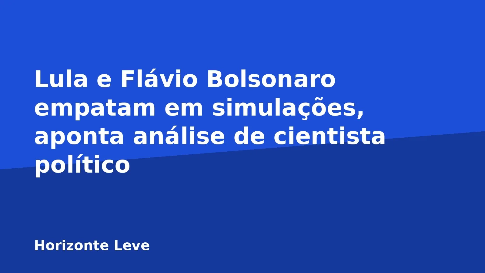 Lula e Flávio Bolsonaro empatam em simulações, aponta análise de cientista político