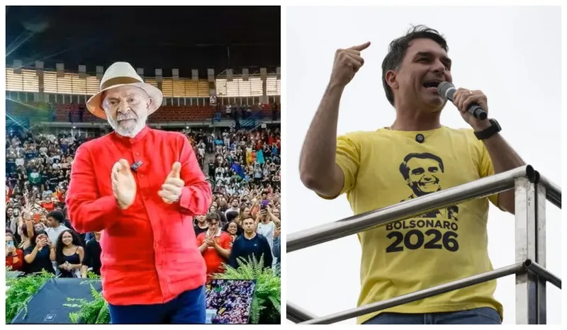 Lula lidera primeiro turno, mas empata com Flávio Bolsonaro no segundo