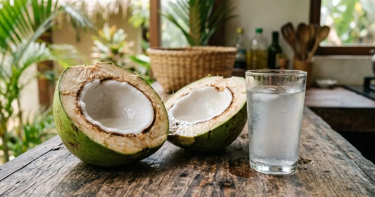Água de coco ajuda na hidratação, mas exige moderação no dia a dia