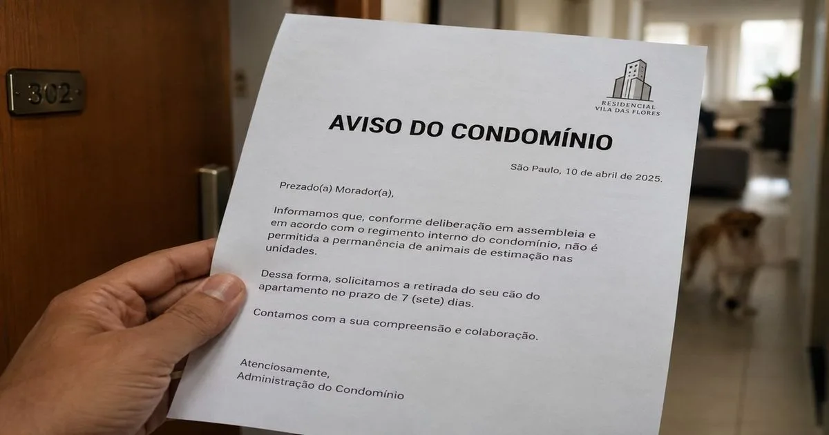 Pergunta sobre o problema concreto impede retirada de cachorro de apartamento