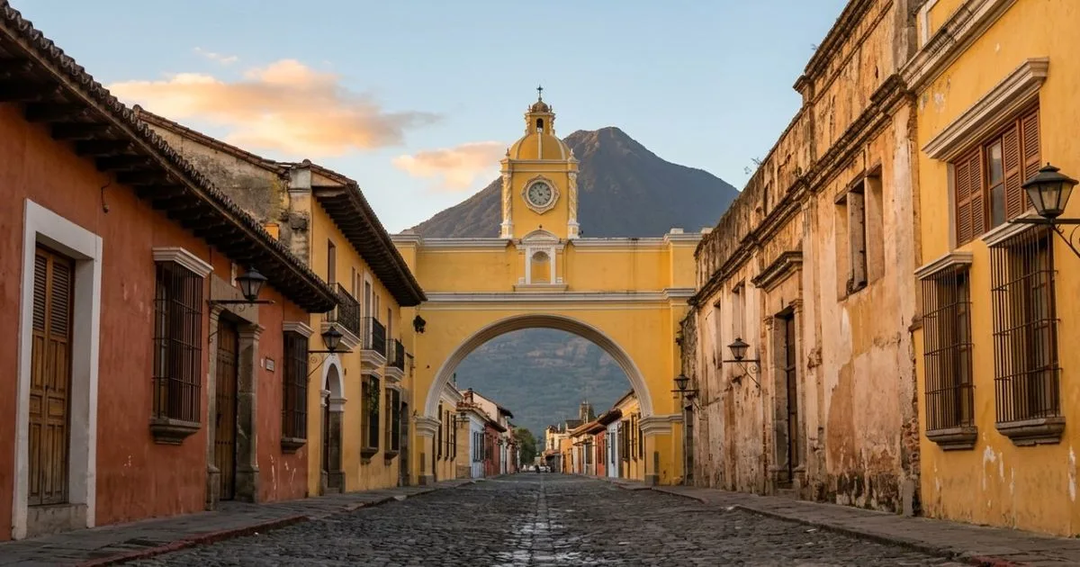 Antigua Guatemala conserva um centro histórico moldado por ruínas e vulcões