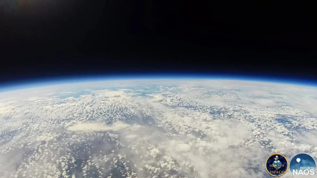 Imagens feitas na estratosfera revelam o horizonte curvo da Terra