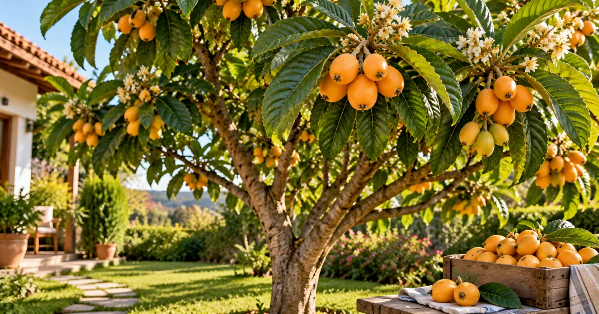 Nespereira combina frutos delicados, flores e presença ornamental no jardim