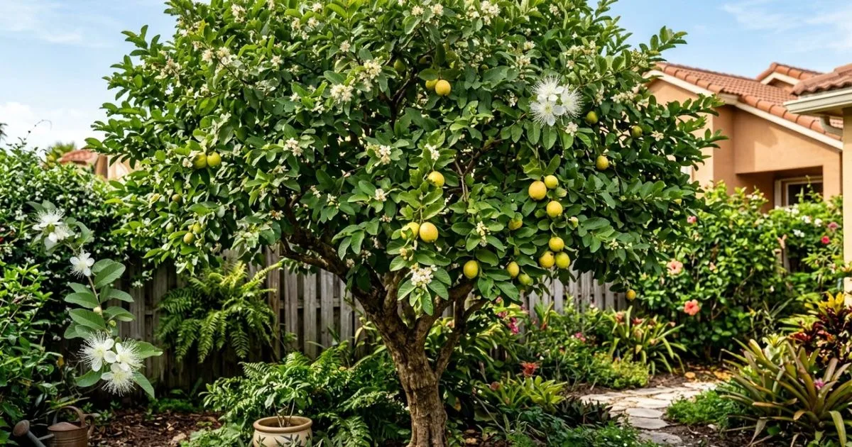 Goiabeira combina sombra, flores perfumadas e frutos de aroma marcante