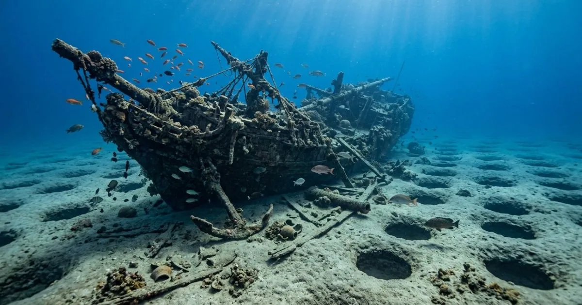 Sonar revela como peixes podem ter alterado o leito ao redor de um naufrágio