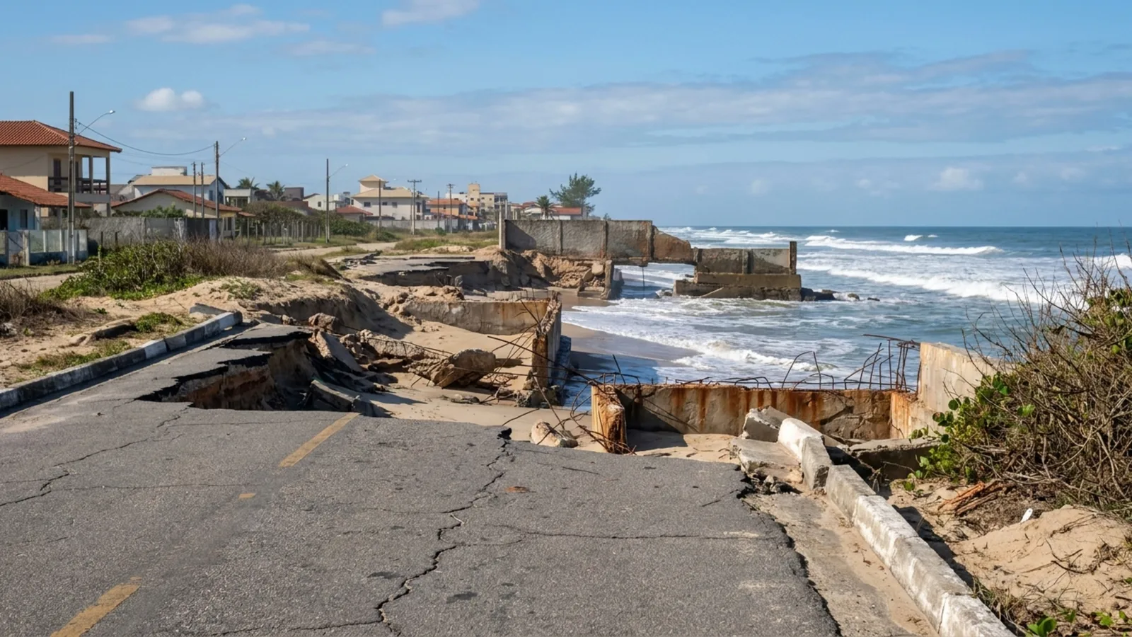 Atafona recua e Grussaí acumula areia no litoral de São João da Barra