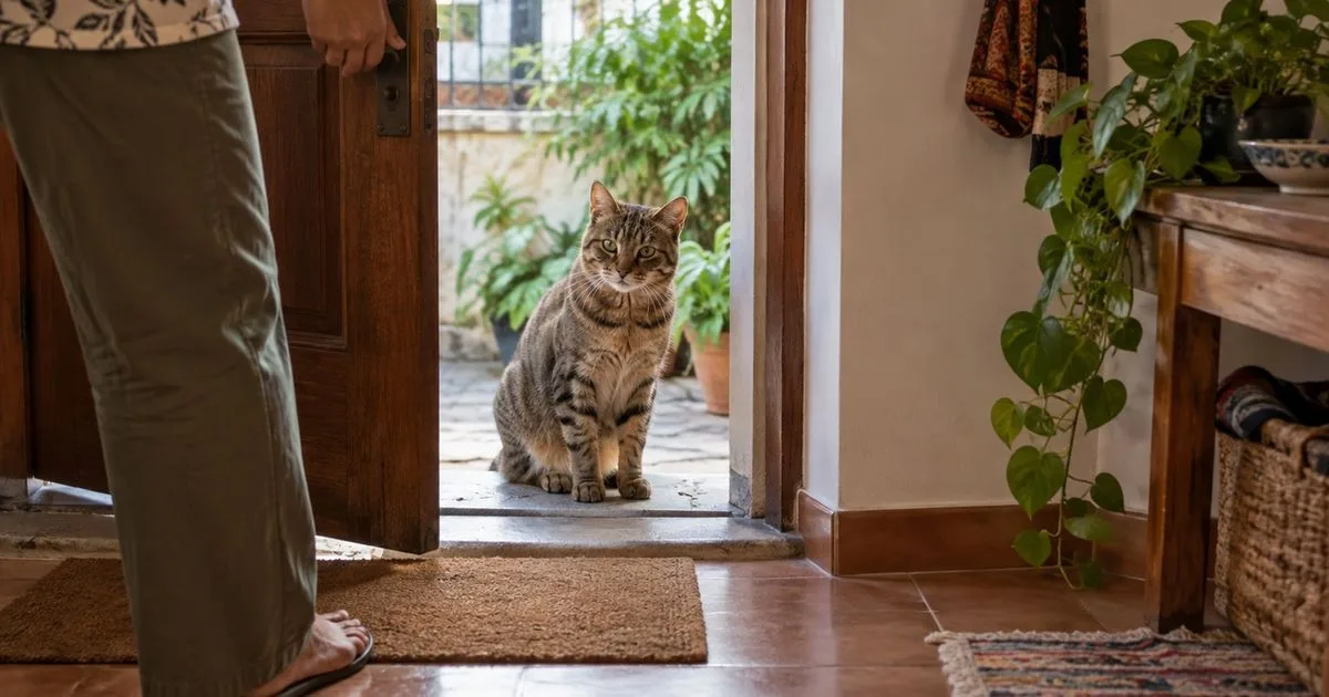 Porta aberta não significa que o gato queira atravessar