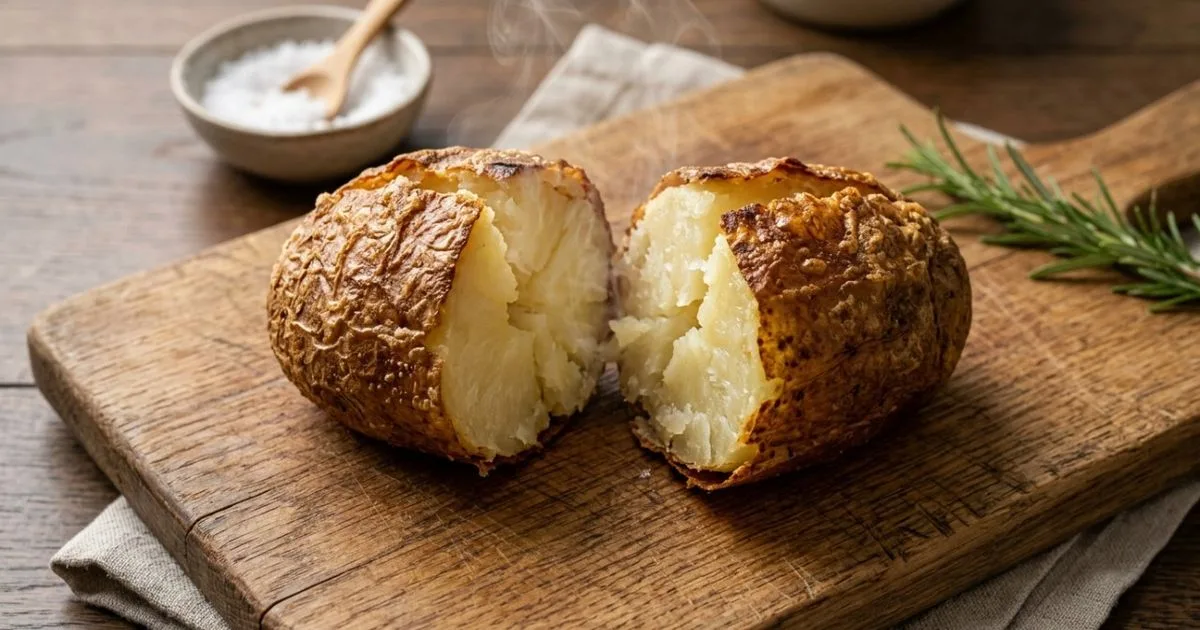 Pré-cozimento deixa a batata assada mais crocante por fora e cremosa por dentro