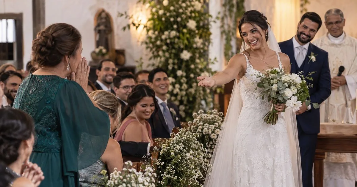 Desenho guardado por professora ajuda a noiva a confirmar reencontro antes do casamento