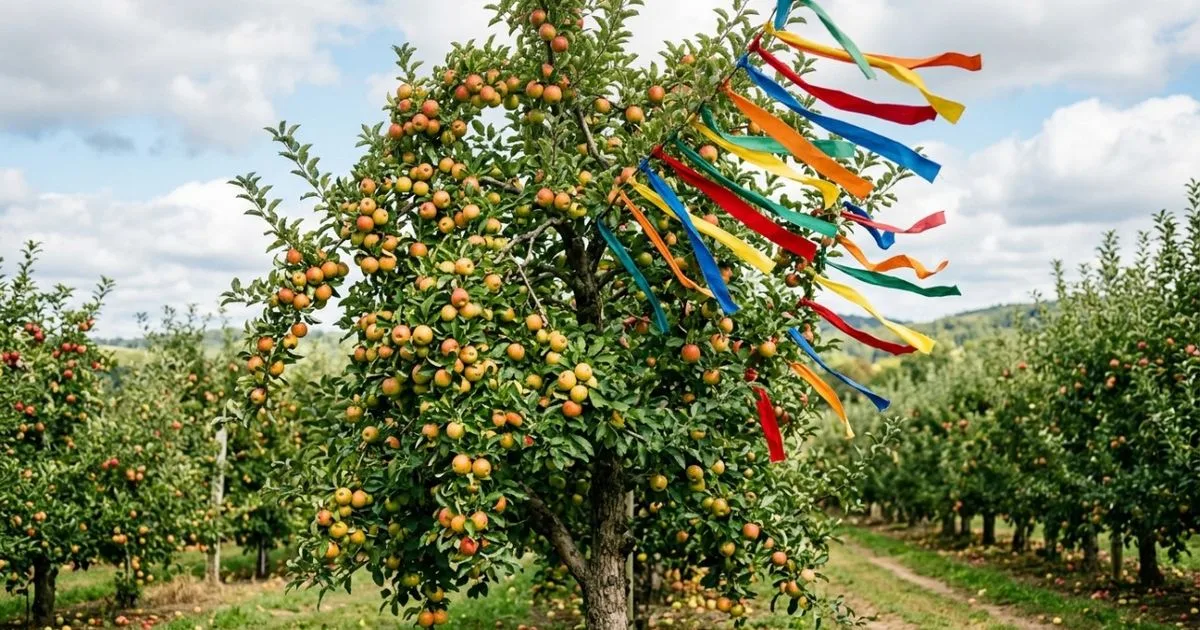 Como usar panos coloridos para proteger frutos no pomar