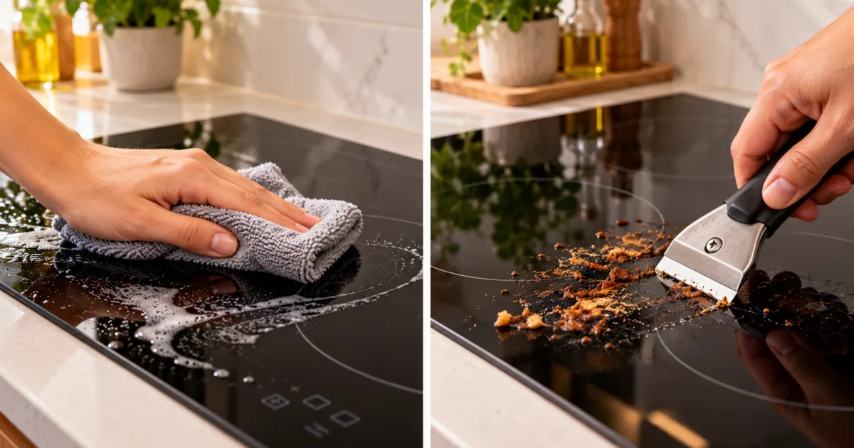 Como limpar o cooktop por indução sem riscar o vidro