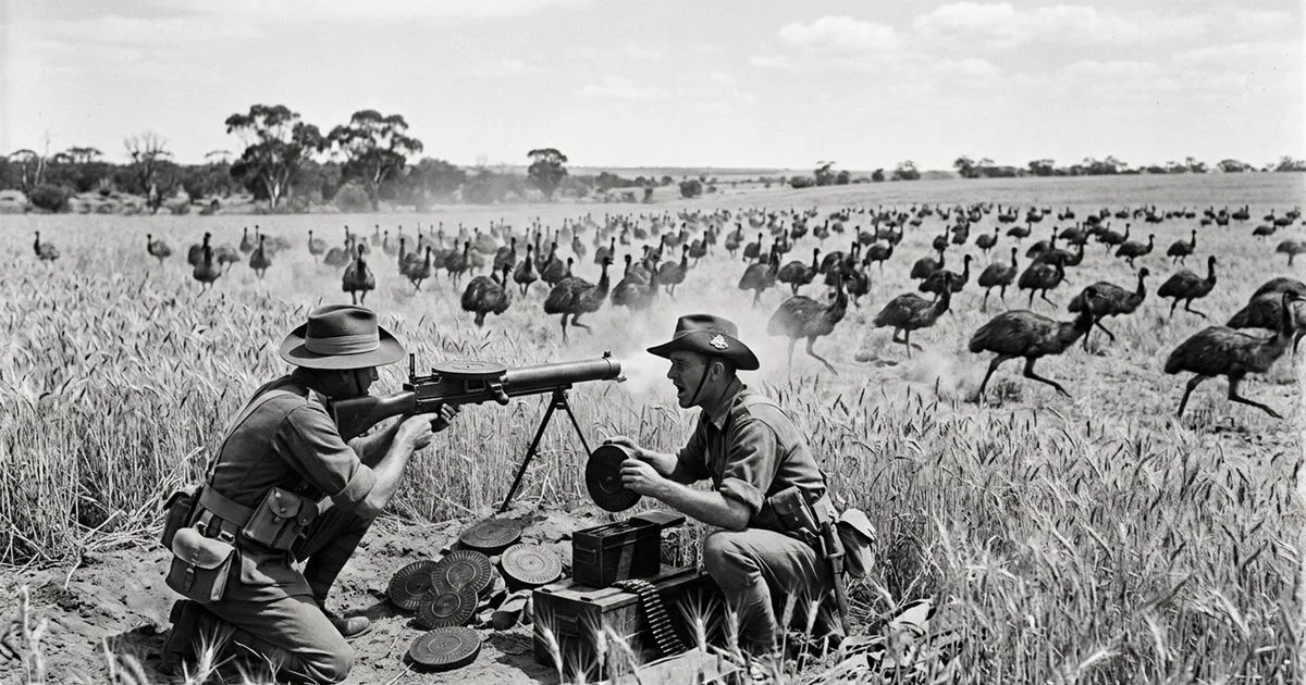Aves dispersas frustraram operação australiana com metralhadoras em 1932