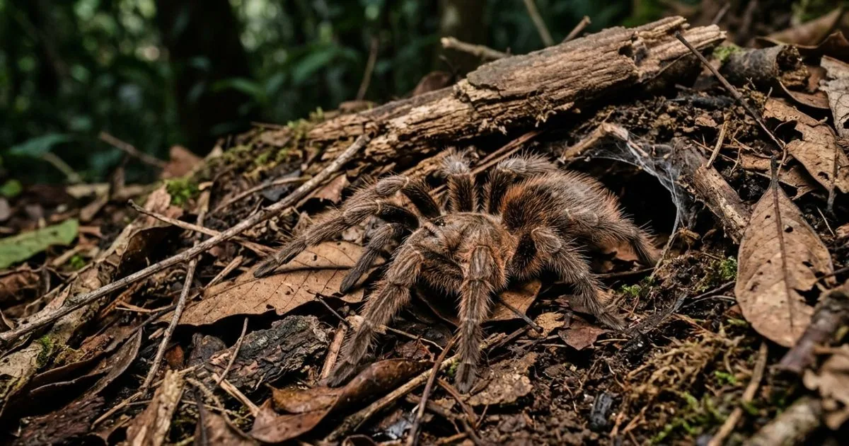 Como caranguejeiras brasileiras grandes conseguem desaparecer no ambiente