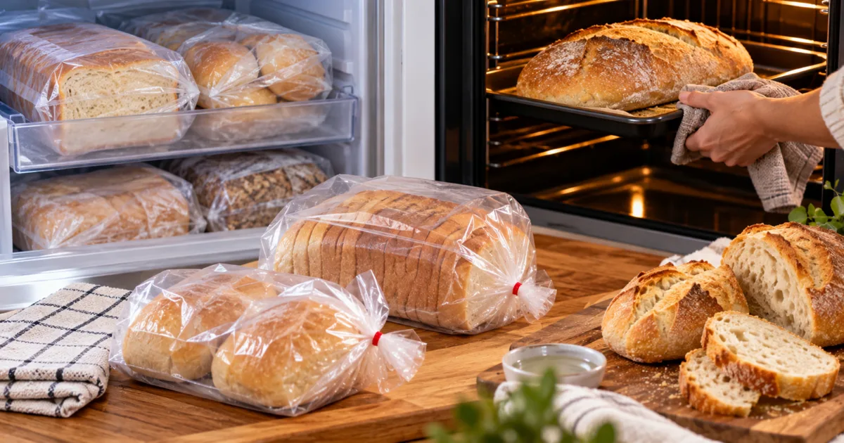 Como congelar e reaquecer pão sem perder a textura