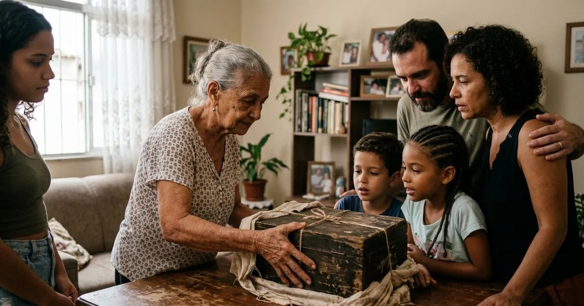 Caixa guardada por décadas revela lembranças de toda a família