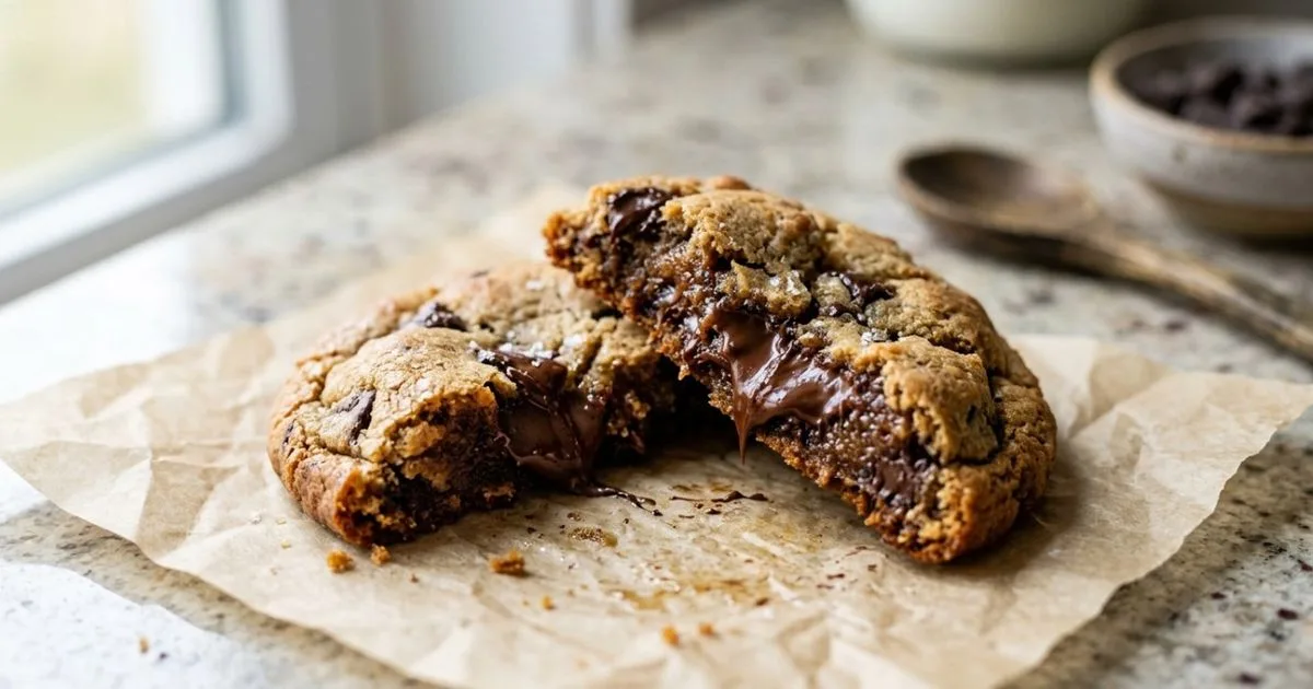 Manteiga dourada em parte deixa cookies aromáticos e macios