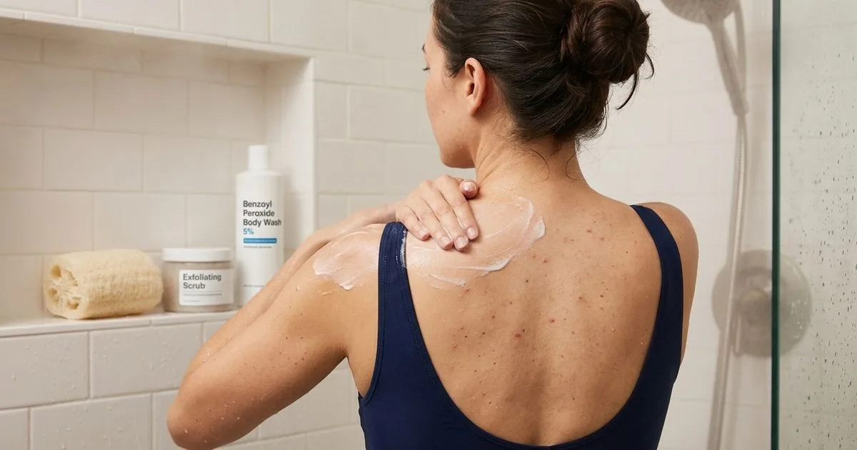 Peróxido de benzoíla pode ajudar na acne das costas, com tempo de contato