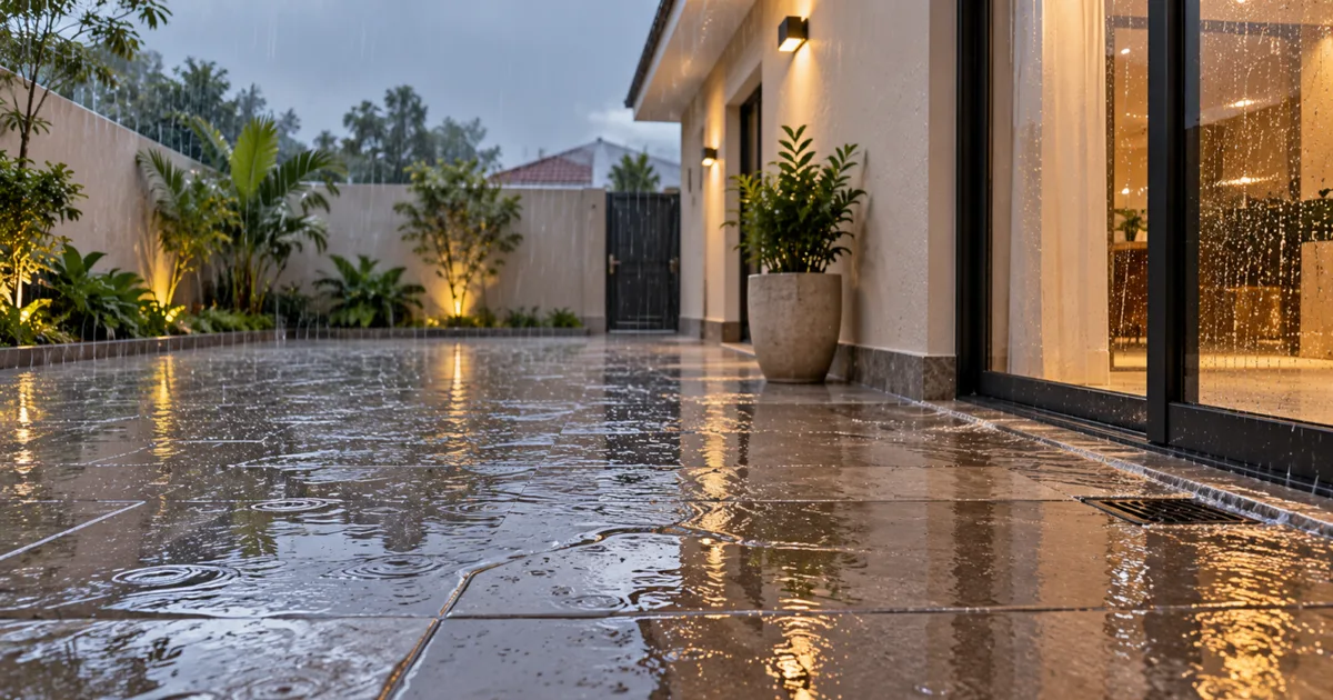 Como planejar a drenagem antes de pavimentar todo o quintal