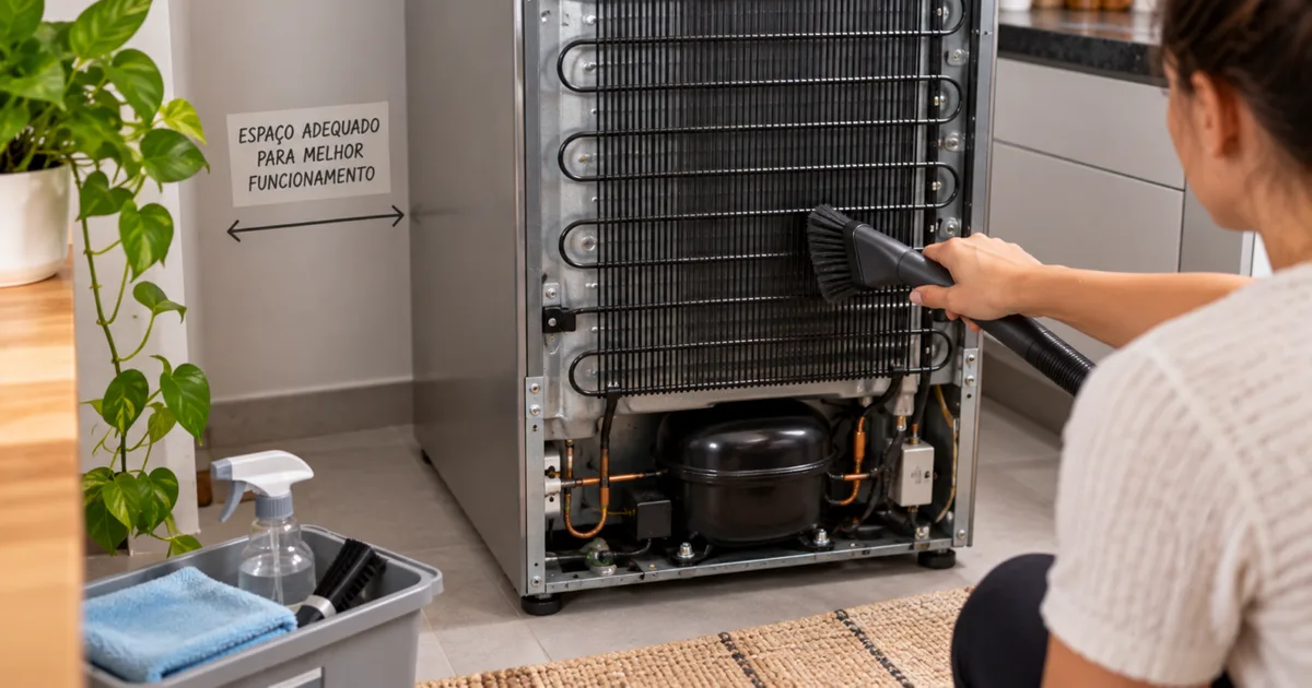 Como cuidar da parte traseira da geladeira e evitar problemas na ventilação