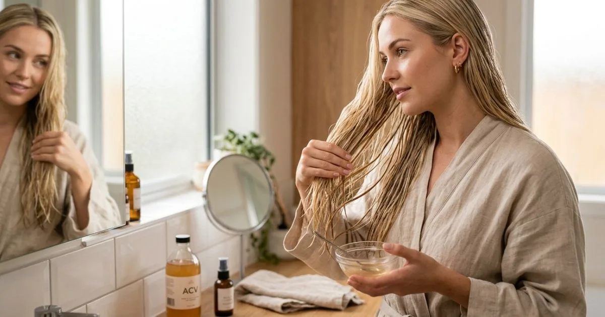 Vinagre de maçã pode dar brilho ao cabelo, mas exige diluição