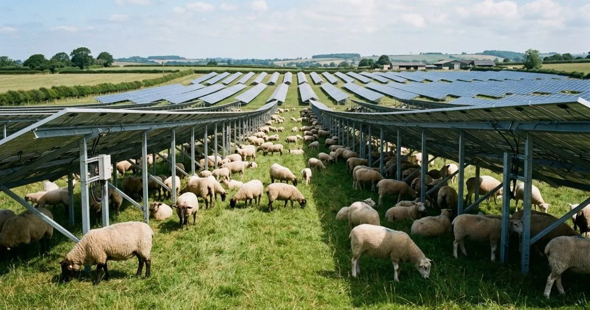 Ovelhas ajudam a manter parques solares produtivos no sul da Inglaterra