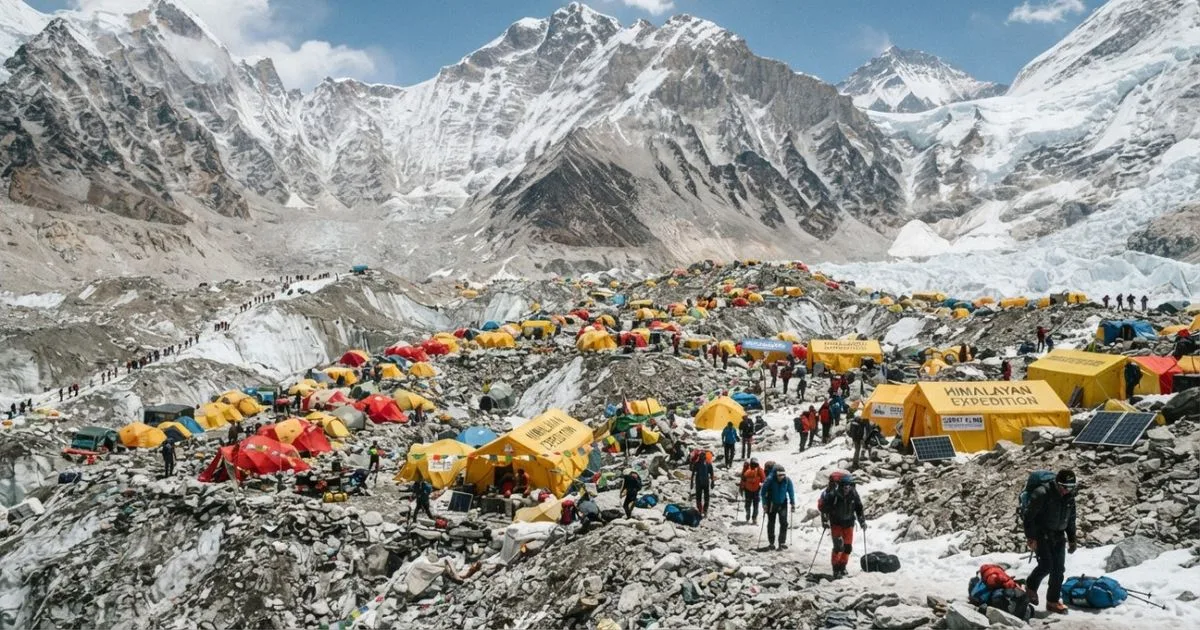 Presença humana no Everest aumenta pressão sobre a geleira Khumbu