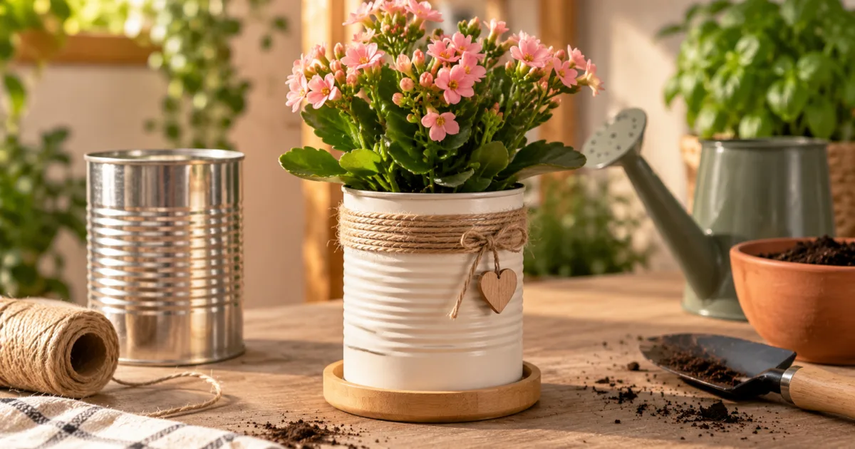 Lata de leite pode virar vaso decorativo com acabamento elegante