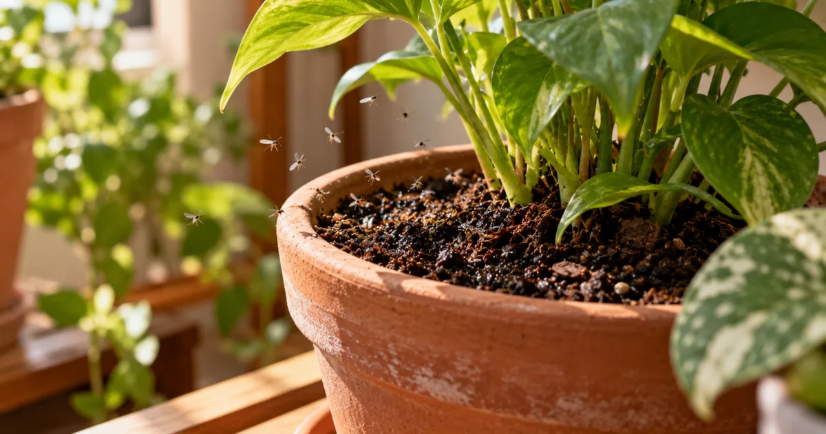Como identificar e controlar mosquitos de fungo nos vasos de plantas