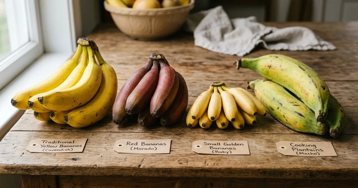 O que explica as diferenças de cor, tamanho e sabor entre as bananas