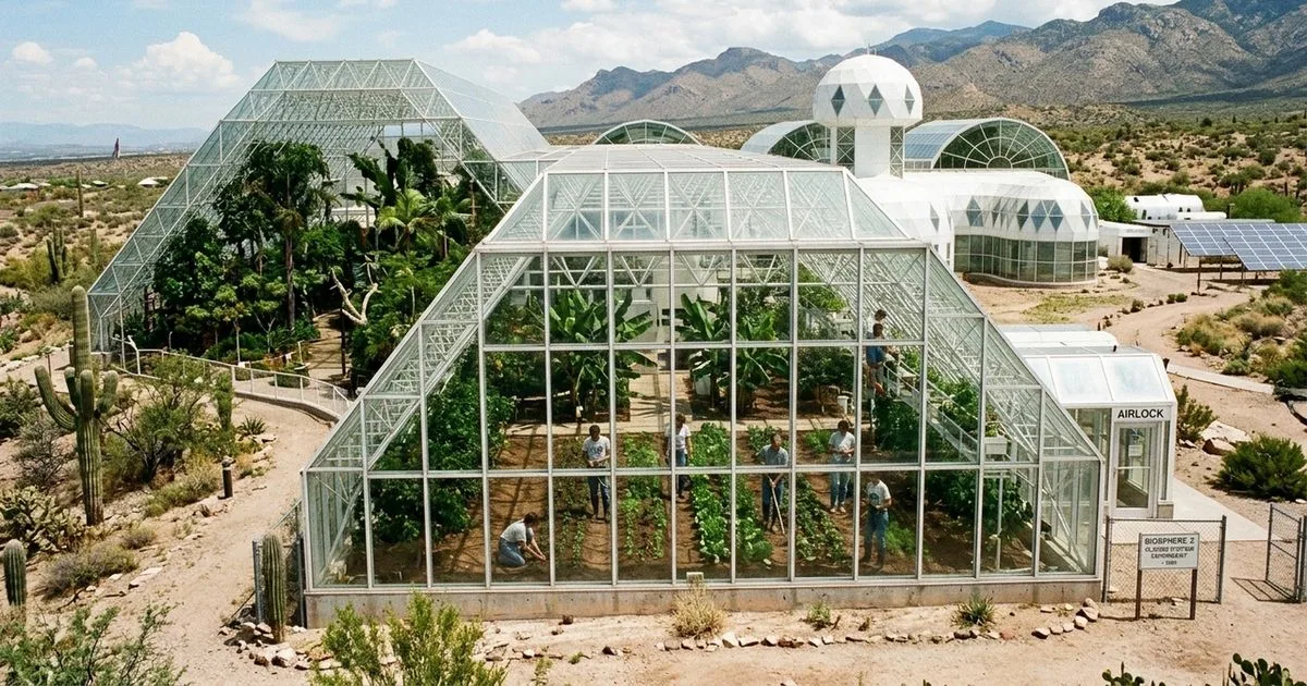 Biosphere 2: como o solo e o concreto reduziram o oxigênio da redoma