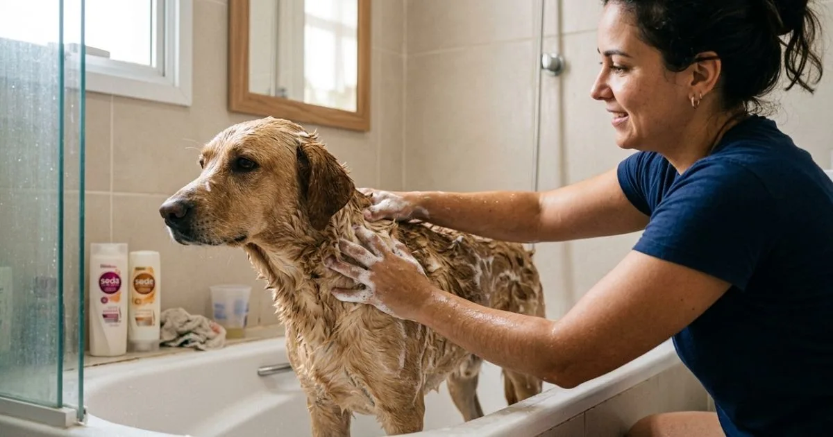 Banho de cachorro pode ser parte do tratamento, mas exige orientação