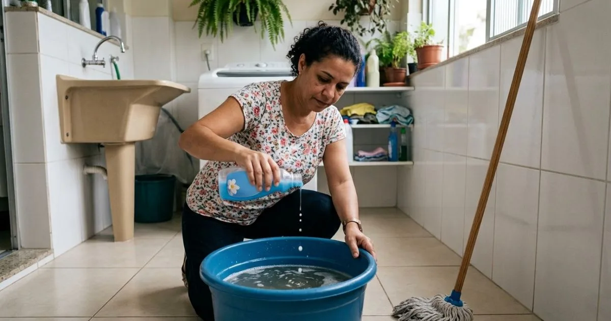 Amaciante no balde pode perfumar o piso, mas não substitui a limpeza