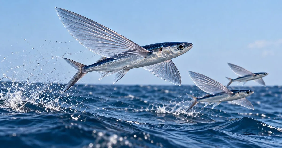 O impulso que mantém peixes voadores no ar vem do mar